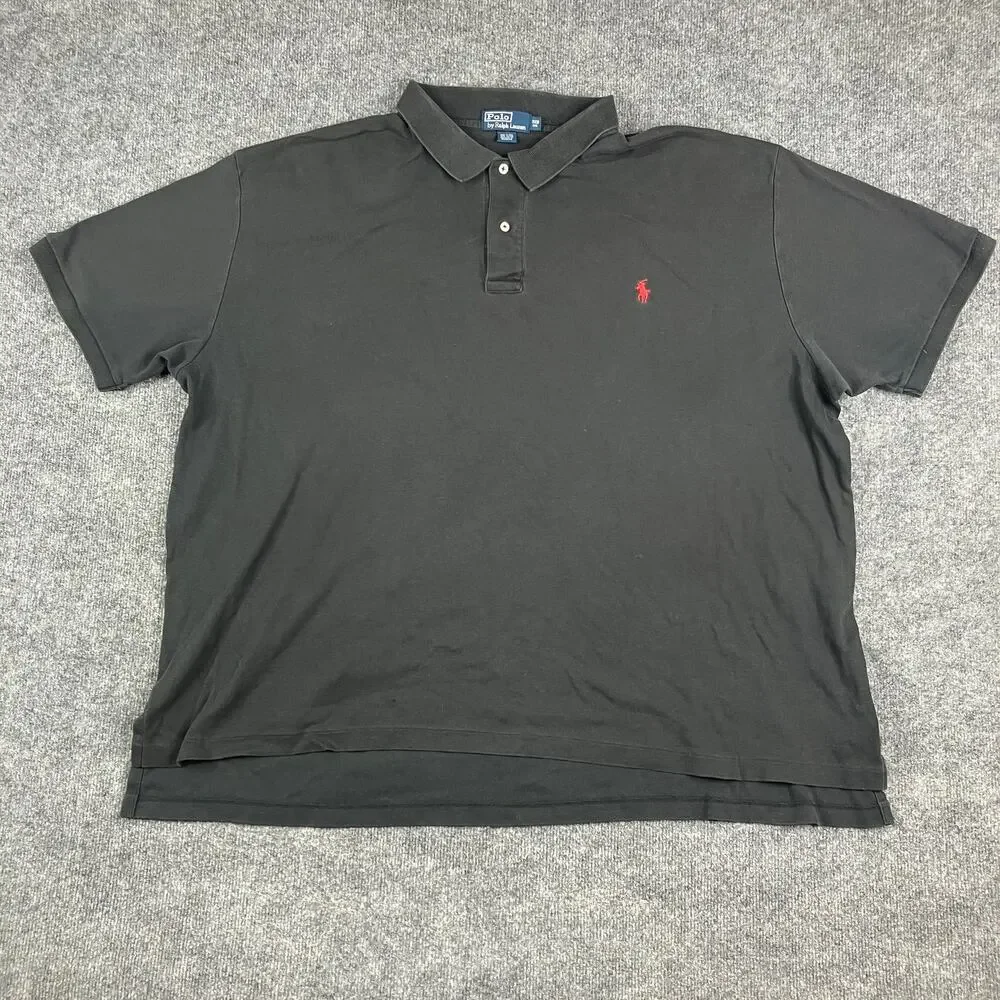 Ralph Lauren Polo Mens 3XB Big Black Red Pony Logo Short‎ Sleeve Classic Fit